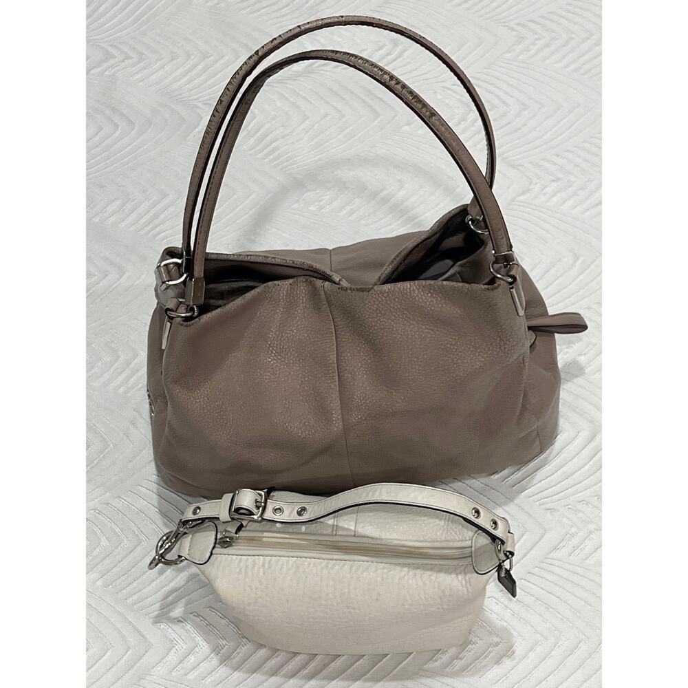 Coach Leather Handbag Lot – Shoulder Bag & Mini Purse, Beige, Elegant F 34495 - Picture 7 of 15